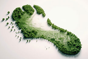 Visualisatie van duurzaamheid: de ecologische voetafdruk van de rhenus XT 85 GREEN koelsmeermiddel
